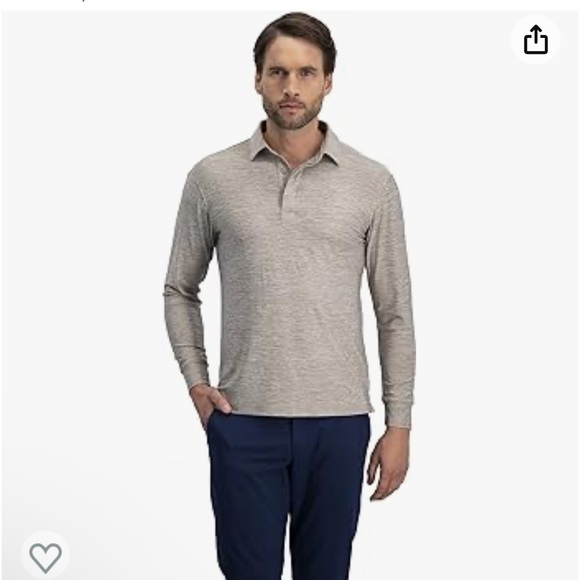 4 pack - Three Sixty Six Men's Dry Fit Long Sleeve Polo Golf Shirt - Picture 2 of 6